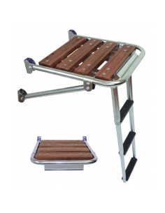 Plancetta di Poppa con scaletta a scomparsa in acciaio INOX 316