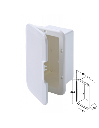 Nicchia Tasca porta doccetta con sportello a parete
