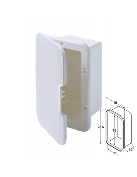 Nicchia Tasca porta doccetta con sportello a parete