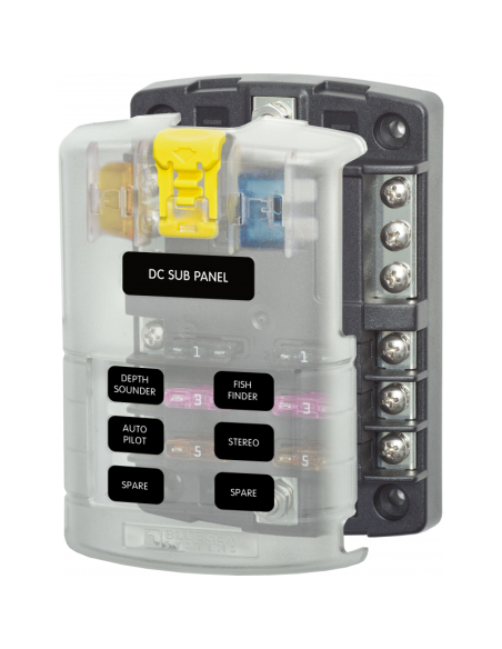 BLUE SEA SYSTEMS Scatola per fusibili barca con massa