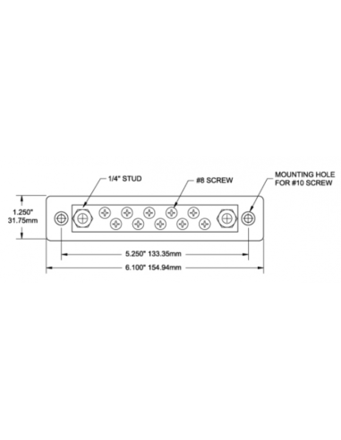 BLUE SEA SYSTEMS Morsettiera Bus Bar 10 Terminali