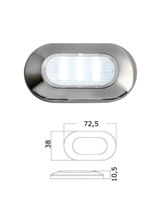 Osculati Luce di cortesia INOX a 6 LED bianchi