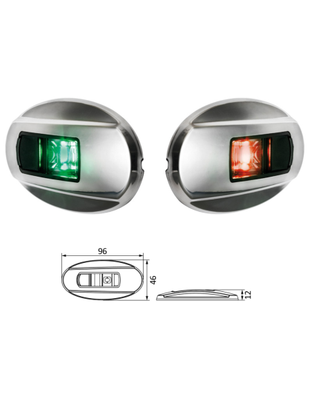 Osculati Coppia Luci di Via Led Inox ad Incasso