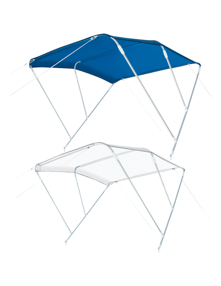 Capottina Tendalino per Barca Gommone 3 archi altezza 140 mm