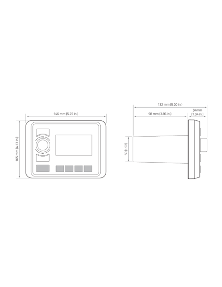 Hertz HMR 20 Radio Stereo da Barca con Display a colori