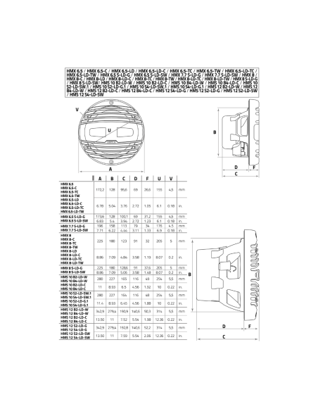 Hertz Coppia Casse marine LED coassiali HMX 6.5 LD-TW