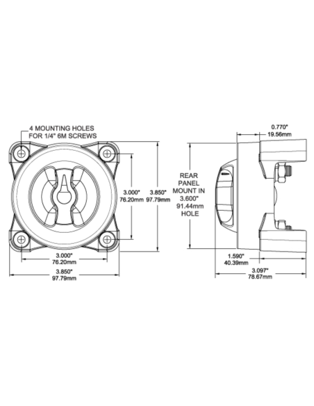 BLUE SEA SYSTEMS Deviatore 0-1-2