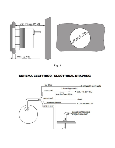 MZ Electronic CC011 Contametri per Salpa Ancora Italwinch