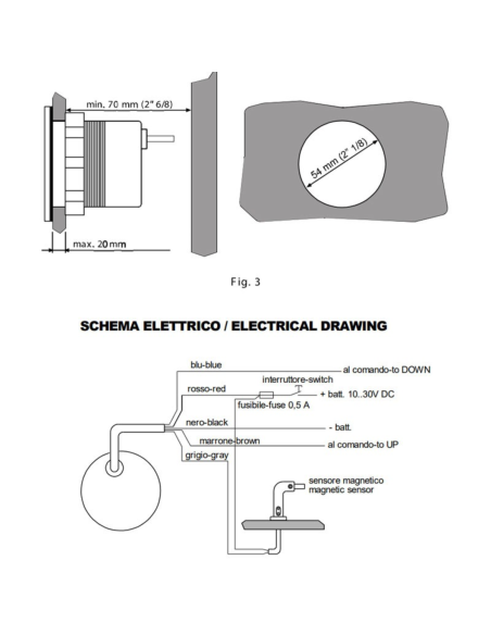 MZ Electronic CC011 Contametri per Salpa Ancora Italwinch