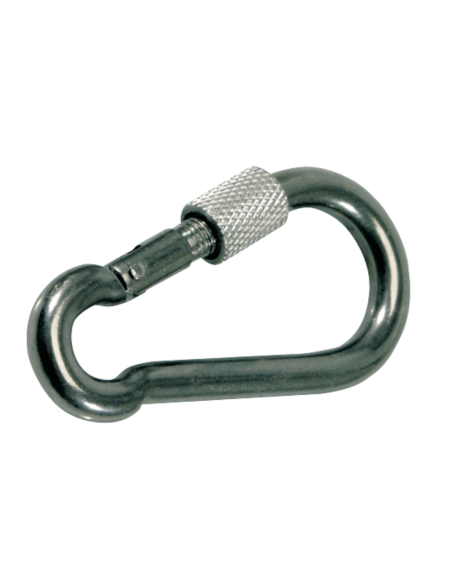 Moschettone in Acciaio Inox 316 con ghiera