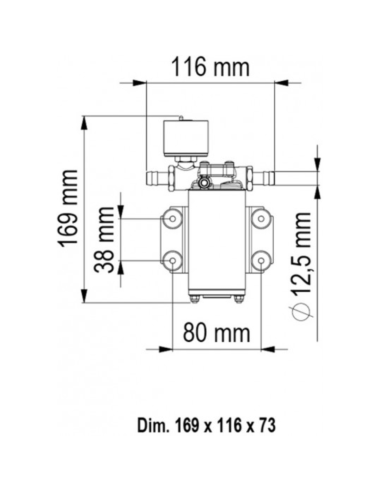 Pompa Autoclave Marco UP2/E con Controllo Elettronico 10 L/min 12/24V