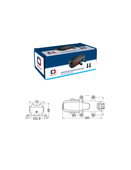 Pompa Autoclave per doccetta 12V 5,6 l/min Osculati Europump
