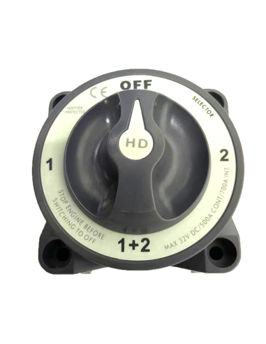 Interruttore Deviatore 0-1-2-Both 600A con AFD – Selettore Batteria per Impianti Elettrici Marini