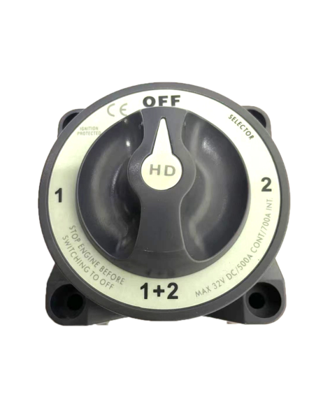 Interruttore Deviatore 0-1-2-Both 600A con AFD – Selettore Batteria per Impianti Elettrici Marini