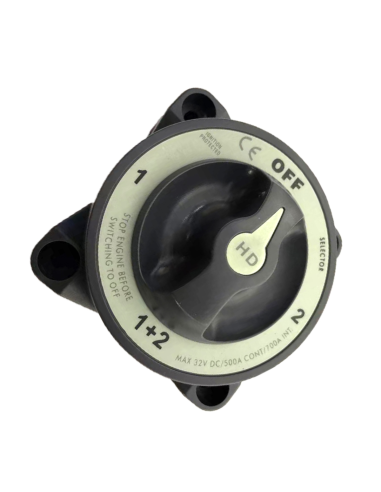 Interruttore Deviatore 0-1-2-Both 600A con AFD – Selettore Batteria per Impianti Elettrici Marini