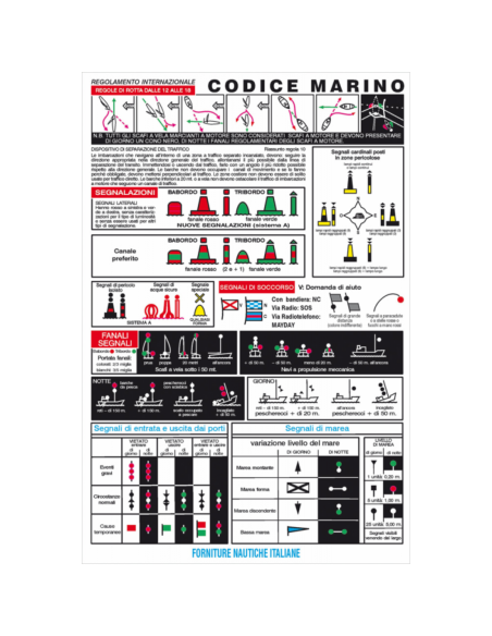 Tabella Adesiva Codice Marino – Segnalazioni Nautiche