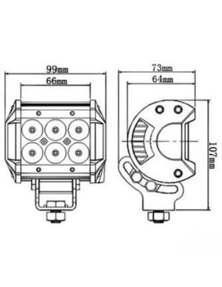 Faro LED Barca 18W IP67 Luce Intensa – Faro Profondità LED