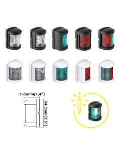 Fanali navigazione LED verde rosso IP67 barca fino 12m