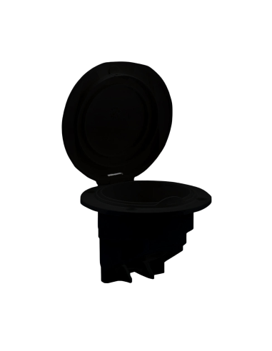 Contenitore porta doccetta universale barca bianco/nero Ø98 foro Ø70