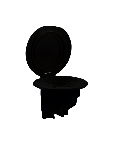 Contenitore porta doccetta universale barca bianco/nero Ø98 foro Ø70