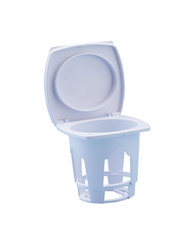 Contenitore doccia ovale bianco RAL 9003 79x69 mm