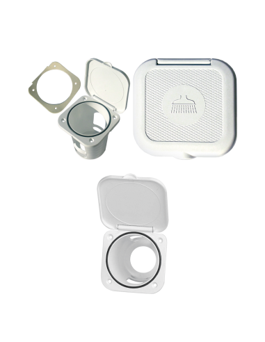 Contenitore doccia incasso Top Line bianco con coperchio quadrato