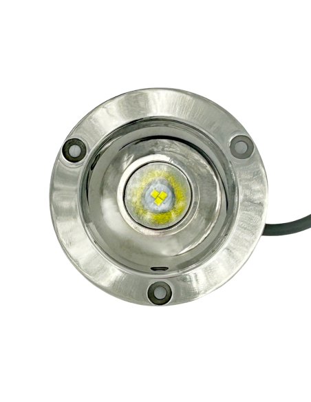 Luce subacquea LED inox AISI 316 per poppa/plancetta Bianco, Blu, RGBW