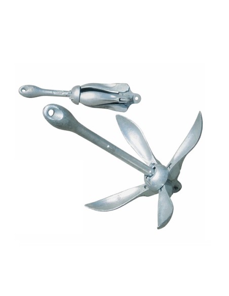 Ancora ad ombrello in acciaio zincato a caldo, pieghevole