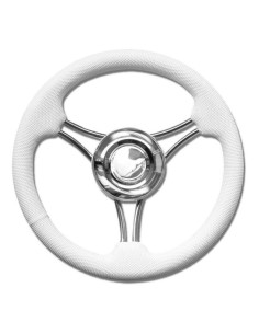 Volante T22 Inox e poliuretano da Ø 350 mm.