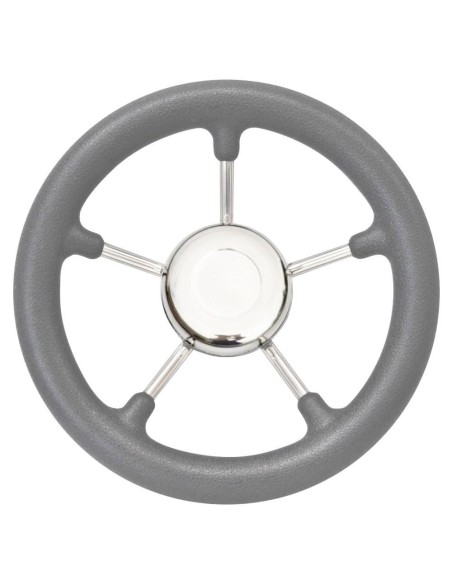 Volante Barca a 5 razze Inox e poliuretano Ø mm. 350