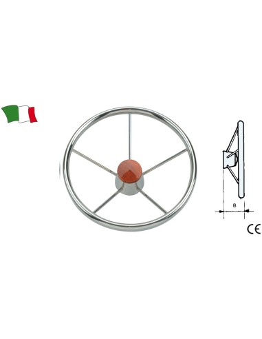 Volante a 5 razze in Acciaio Inox
