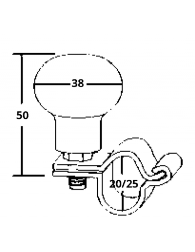 Pomolo Maniglia girevole Inox per Volante