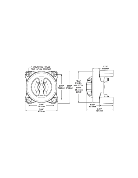 BLUE SEA SYSTEM Deviatore 0-1-2-both serie E