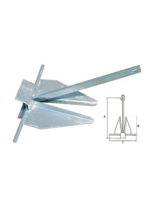 Ancora Danforth in Acciaio Zincato a caldo