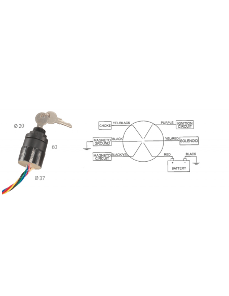 Chiave di avviamento fuoribordo Mercury