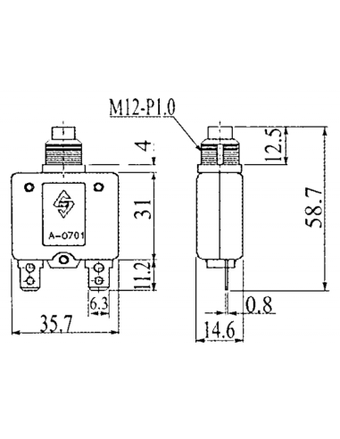 Interruttore Magnetotermico a pulsante