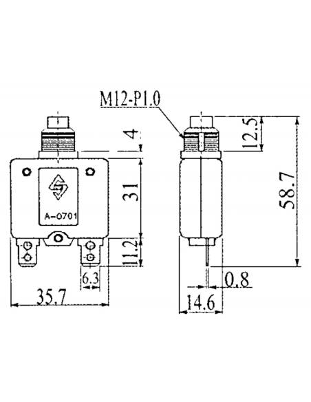 Interruttore Magnetotermico a pulsante