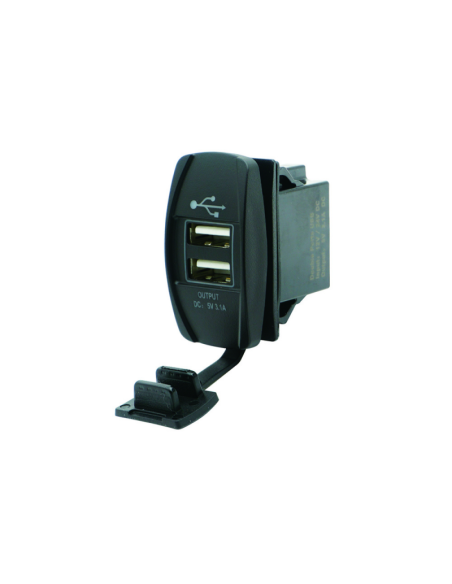 Presa doppia USB 12V per barca | Da incasso impermeabile