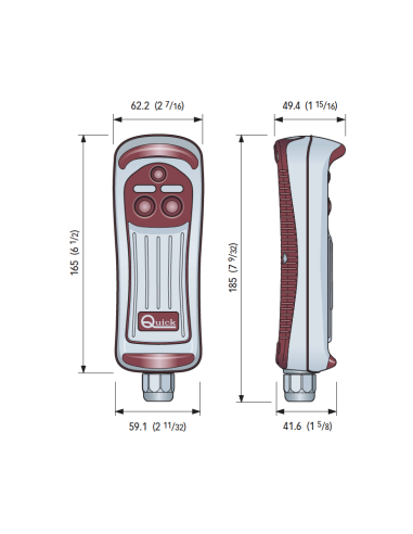 Quick Pulsantiera salpa ancora 2 canali