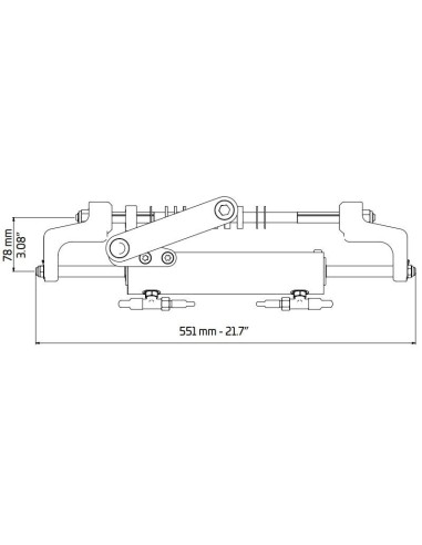 Kit Timoneria Idraulica Ultraflex HYTECH per motori fuoribordo fino a 175 hp
