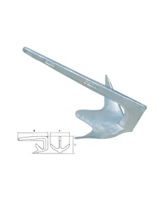 Ancora tipo Bruce in Acciaio Zincato