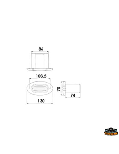 Tromba nautica ad incasso a scomparsa