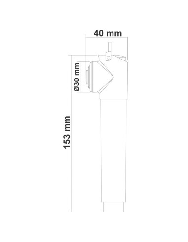 Doccetta a stilo per barca con pulsante in ottone