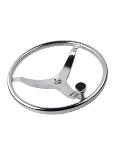 Volante barca in acciaio INOX con pomello girevole