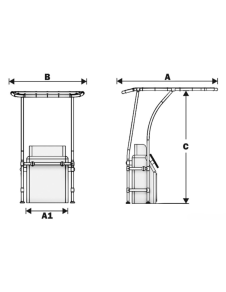 Oceansouth T-Top professionale in alluminio