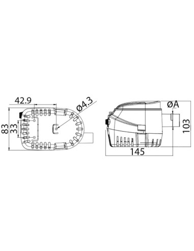 Osculati Pompa di Sentina automatica 1100gph 12V - 70 litri al minuto