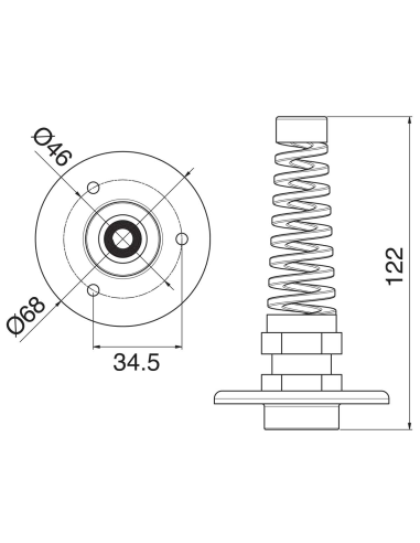 ULTRAFLEX Passaparatia per tubo idraulico timoneria