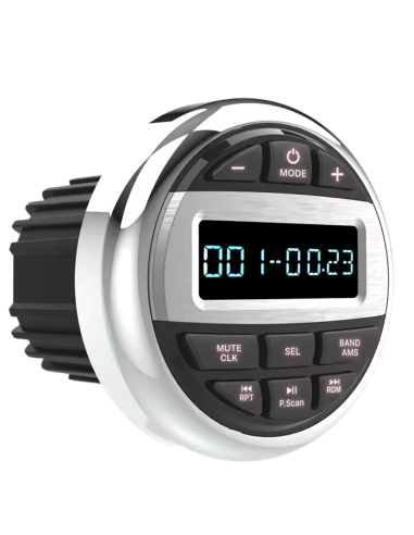 Radio Stereo Marino tondo con Bluetooth per Barca o Gommone 4x50W