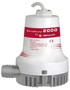 Osculati Pompa di sentina 24V Europump II 2000gph 128 L/Min