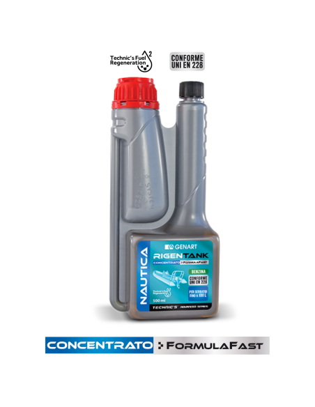 Rigen Tank Additivo Benzina TB16 Fast 500 ml Rigenerante Multifunzione Easy-Dose